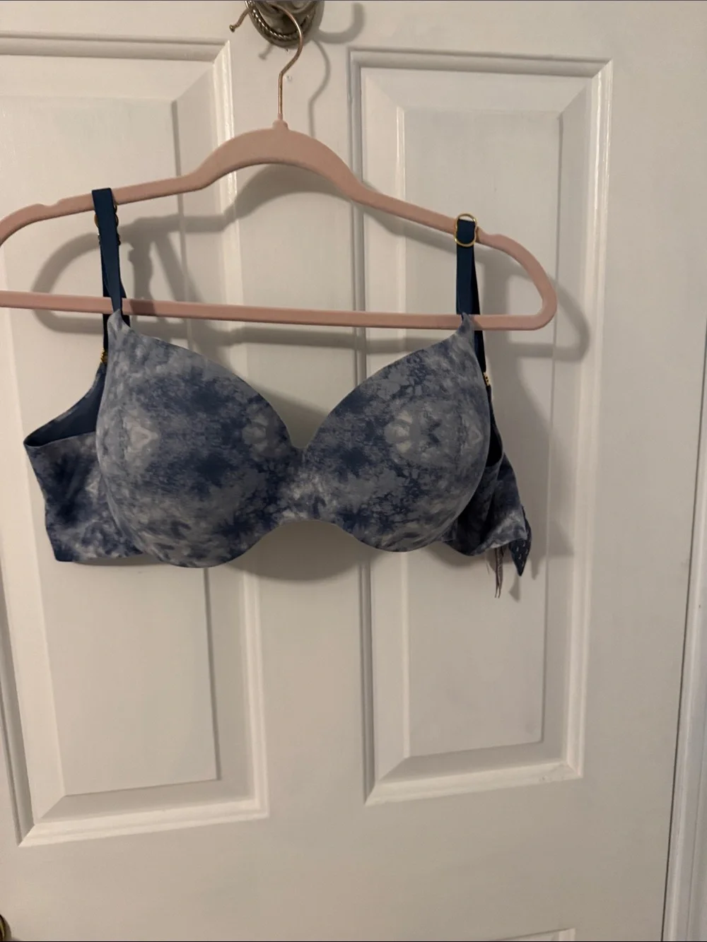 Victoria's Secret Blue Tie-Dye Molded T-Shirt Bra